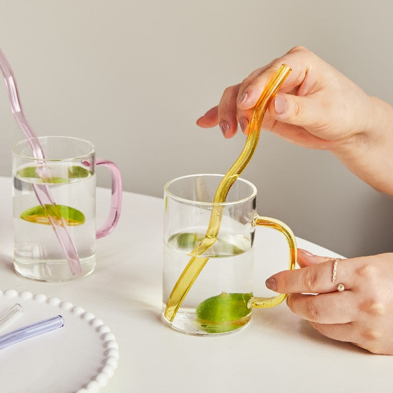 Lisslune | Colorful Environment Friendly Reusable Glass Straw