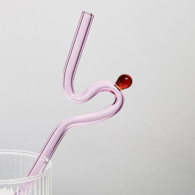 Lisslune | Colorful Environment Friendly Reusable Glass Straw