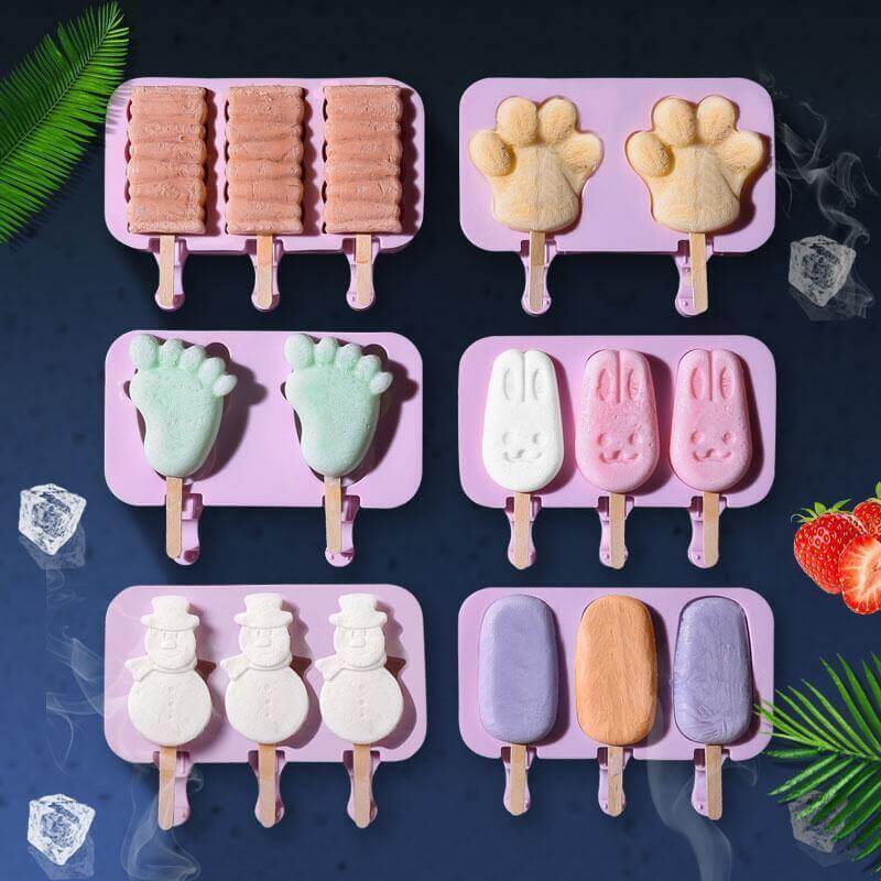 Lisslune | Silicone Cartoon Homemade Ice Cream Molds