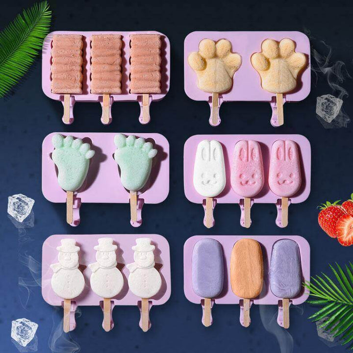 Lisslune | Silicone Cartoon Homemade Ice Cream Molds