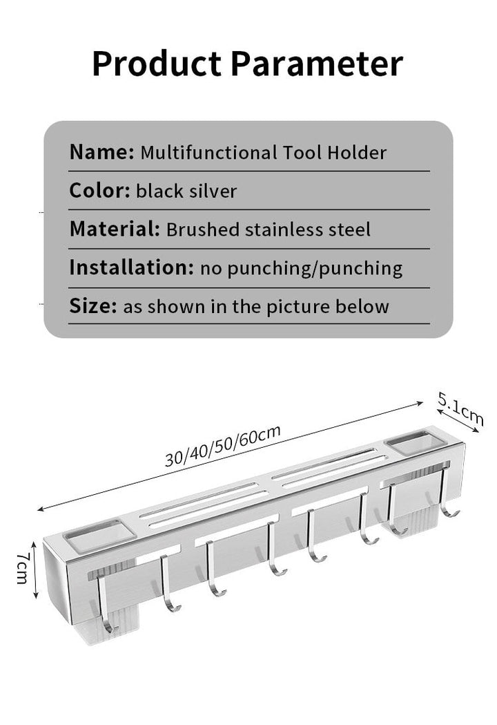 Lisslune | Punch-free Kitchen Tableware Storage Rack