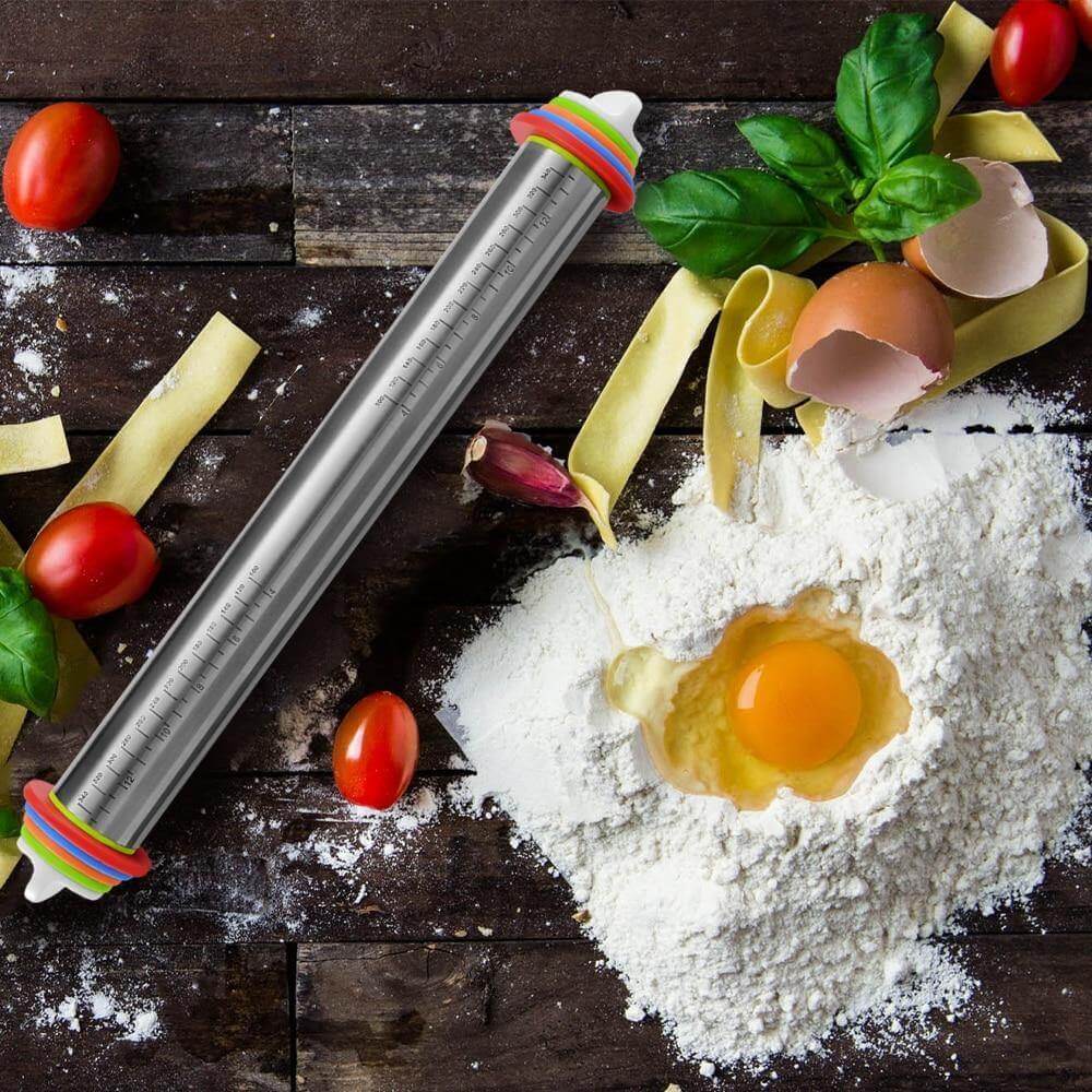 Lisslune | Stainless Steel Easy Dough Roller Pin