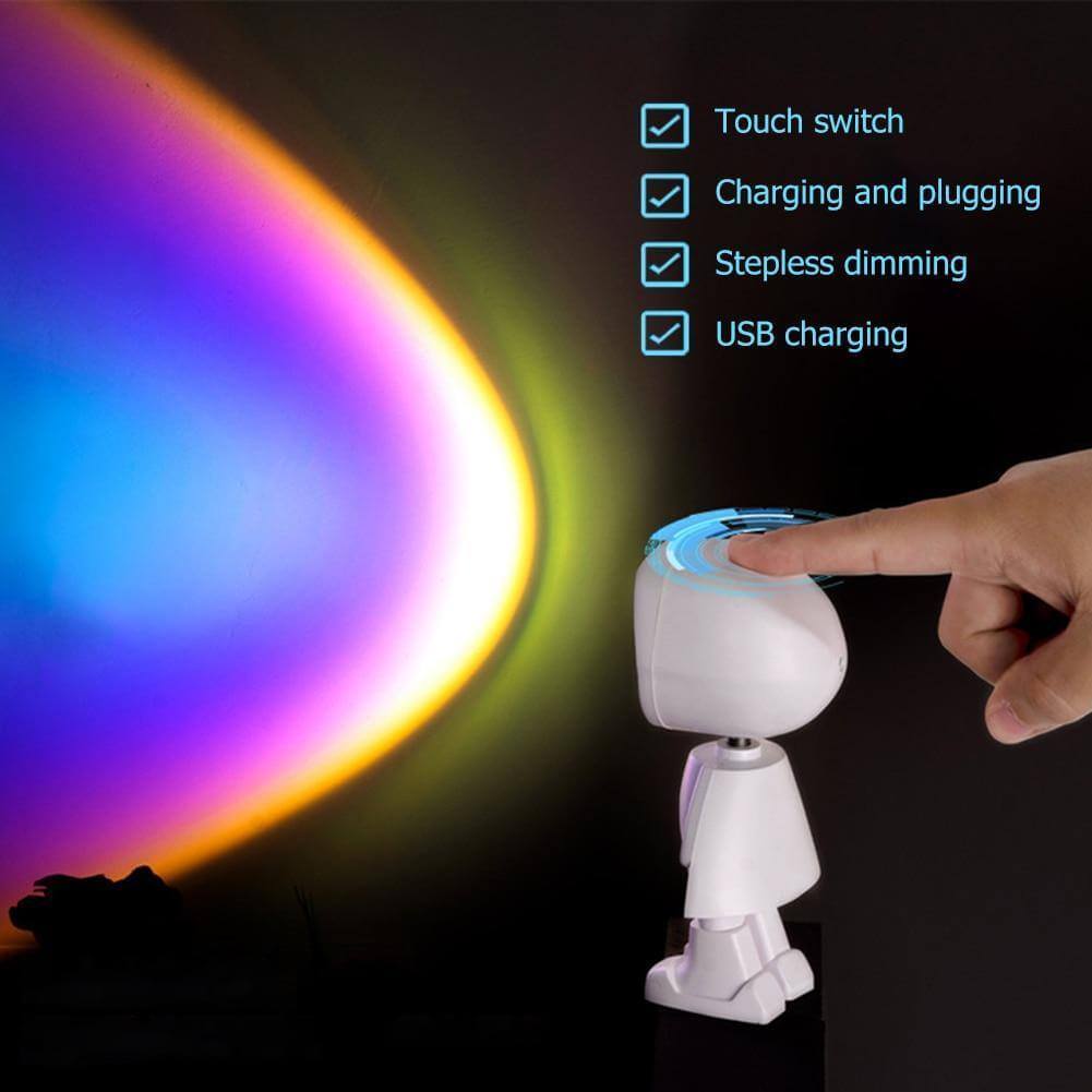 Lisslune | Atmospheric Sunset Robot Lamp LED