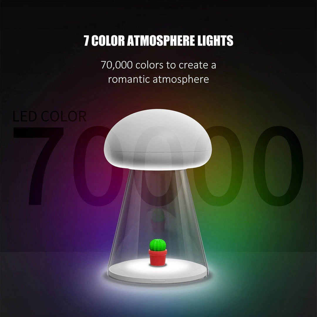 Lisslune | Rechargeable White Cactus USB Mushroom Night Lamp