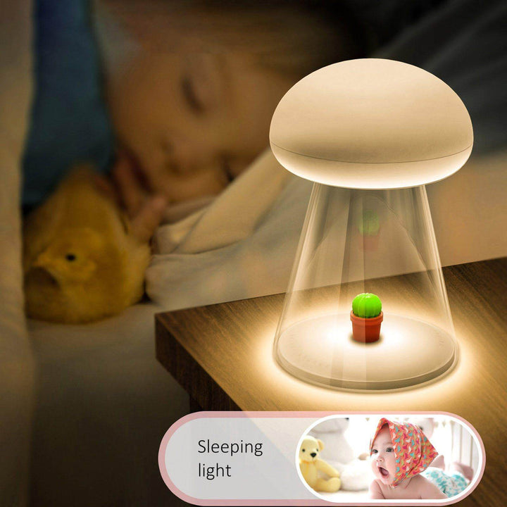 Lisslune | Rechargeable White Cactus USB Mushroom Night Lamp