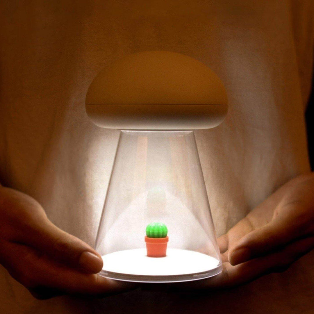Lisslune | Rechargeable White Cactus USB Mushroom Night Lamp
