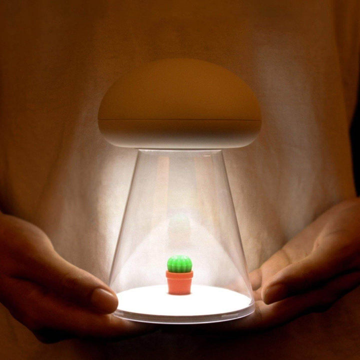 Lisslune | Rechargeable White Cactus USB Mushroom Night Lamp