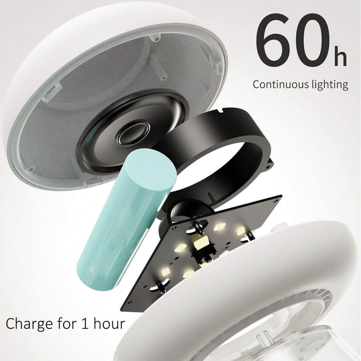 Lisslune | Rechargeable White Cactus USB Mushroom Night Lamp