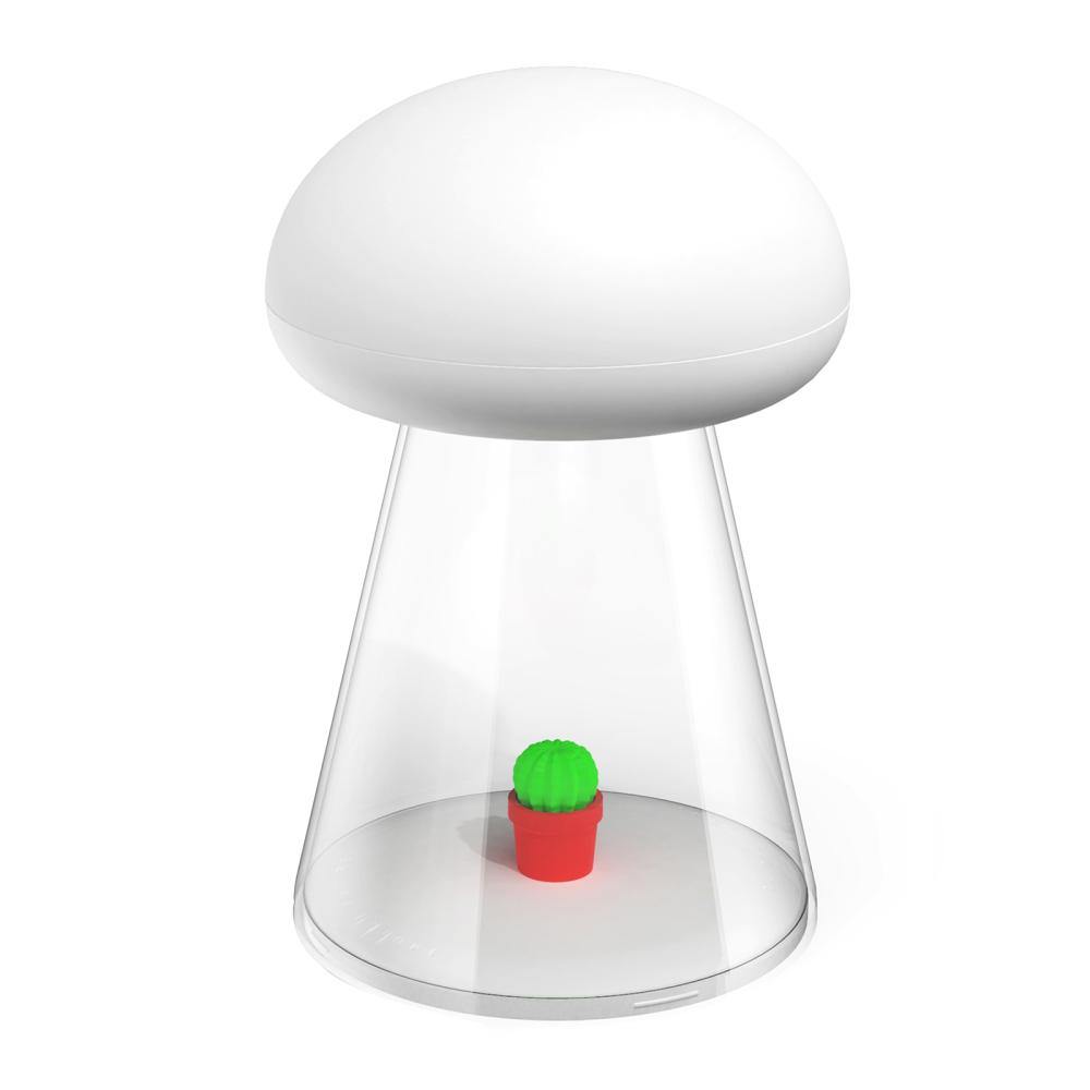 Lisslune | Rechargeable White Cactus USB Mushroom Night Lamp