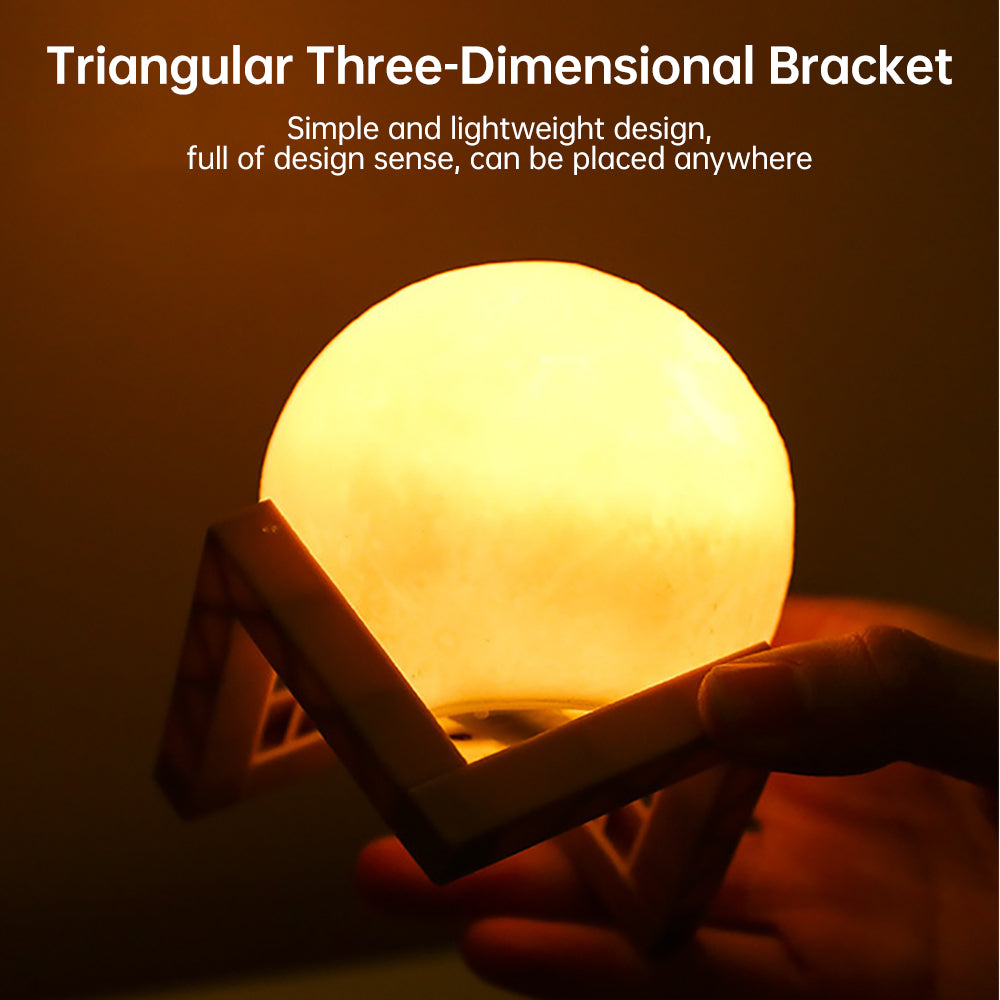 Lisslune | 3D Light Touch Switch Rechargeable Moon Night Lamp