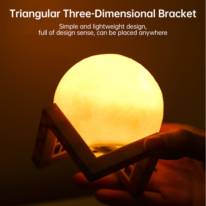 Lisslune | 3D Light Touch Switch Rechargeable Moon Night Lamp
