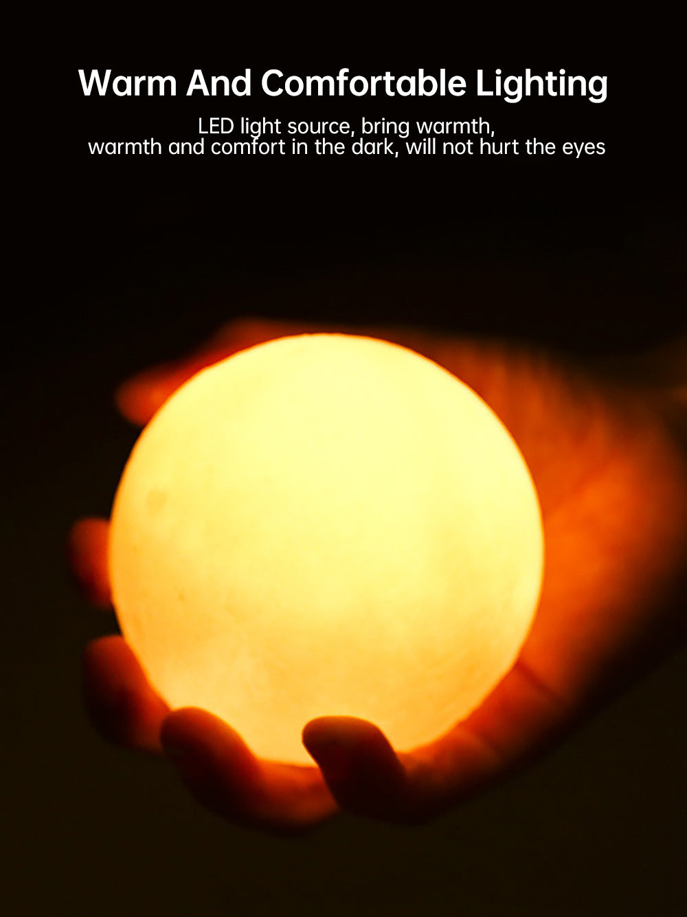 Lisslune | 3D Light Touch Switch Rechargeable Moon Night Lamp