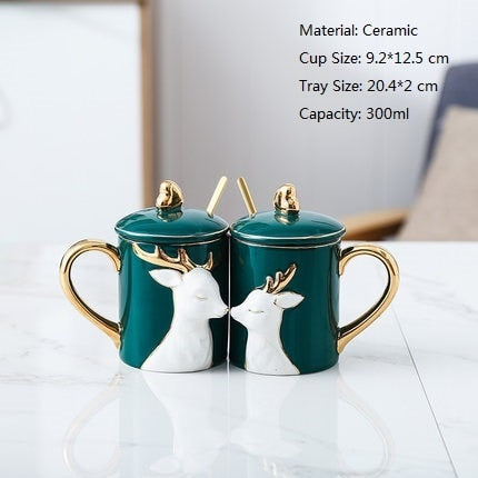 Lisslune | 3D Lovely Couple Ceramic Mug Set