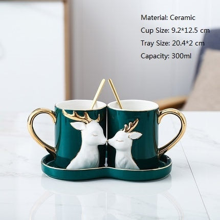 Lisslune | 3D Lovely Couple Ceramic Mug Set