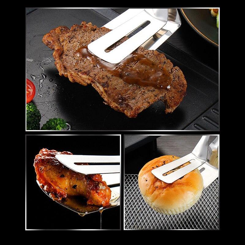 Lisslune | Stainless Steel Barbecue Easy Grab Tong