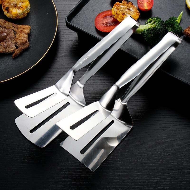 Lisslune | Stainless Steel Barbecue Easy Grab Tong