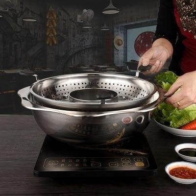 Lisslune | Stainless Steel Rotating Easy Cook Hot Pot Cookware