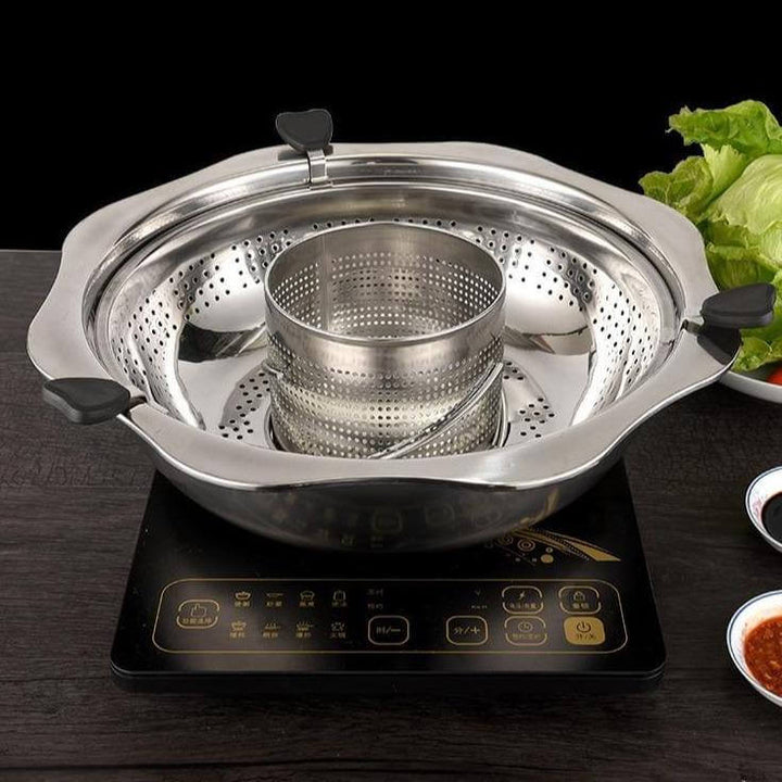 Lisslune | Stainless Steel Rotating Easy Cook Hot Pot Cookware