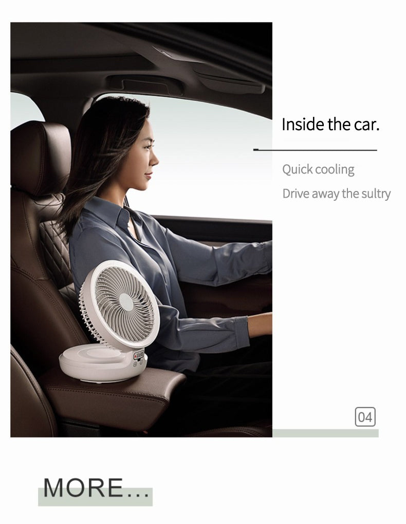 Lisslune | Portable Wireless Foldable Fan Night Lamp