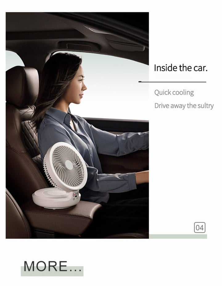 Lisslune | Portable Wireless Foldable Fan Night Lamp