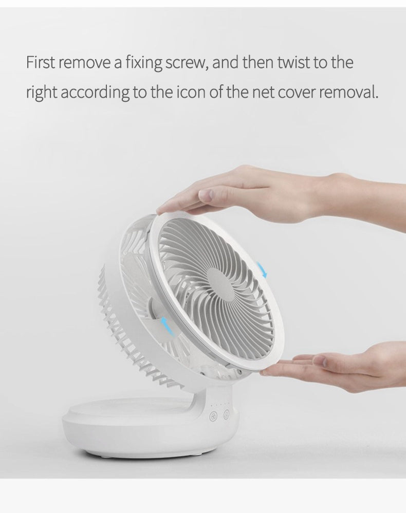 Lisslune | Portable Wireless Foldable Fan Night Lamp