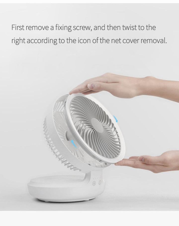Lisslune | Portable Wireless Foldable Fan Night Lamp