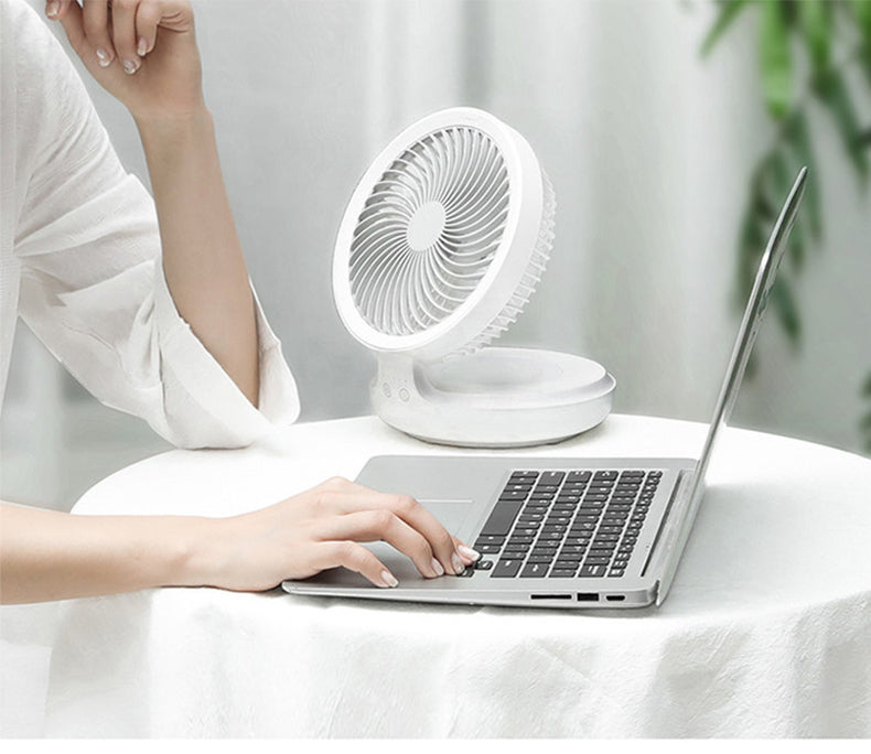 Lisslune | Portable Wireless Foldable Fan Night Lamp