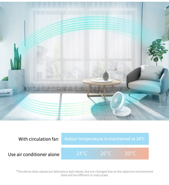 Lisslune | Portable Wireless Foldable Fan Night Lamp