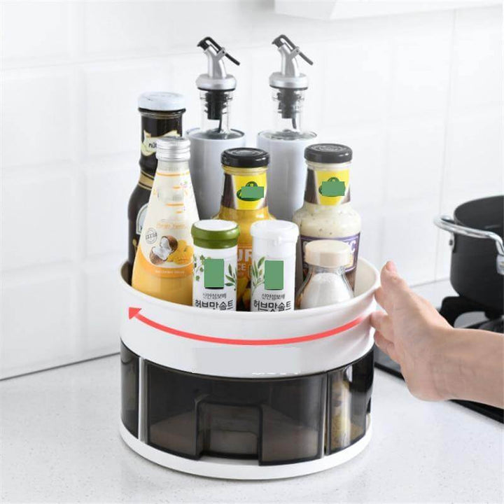 Lisslune | 360 Rotating Lazy Kitchen Spice Rack Organizer