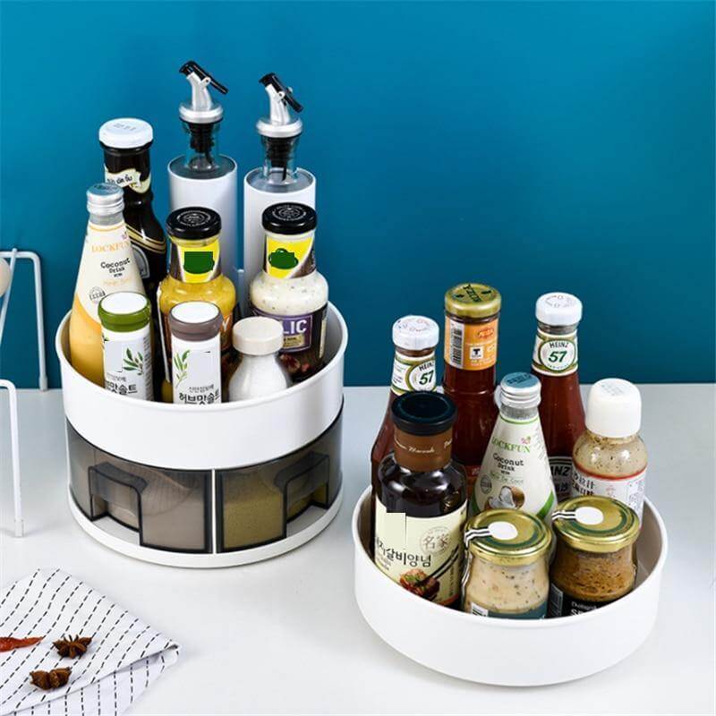 Lisslune | 360 Rotating Lazy Kitchen Spice Rack Organizer
