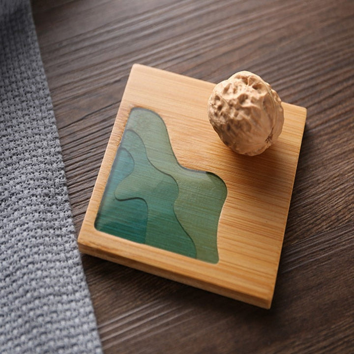 Lisslune | Water Art Insulated Bamboo Coasters