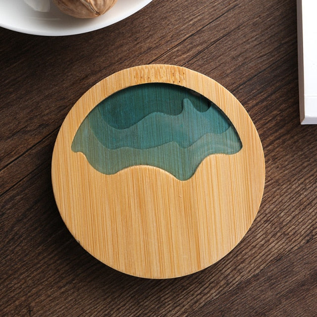 Lisslune | Water Art Insulated Bamboo Coasters