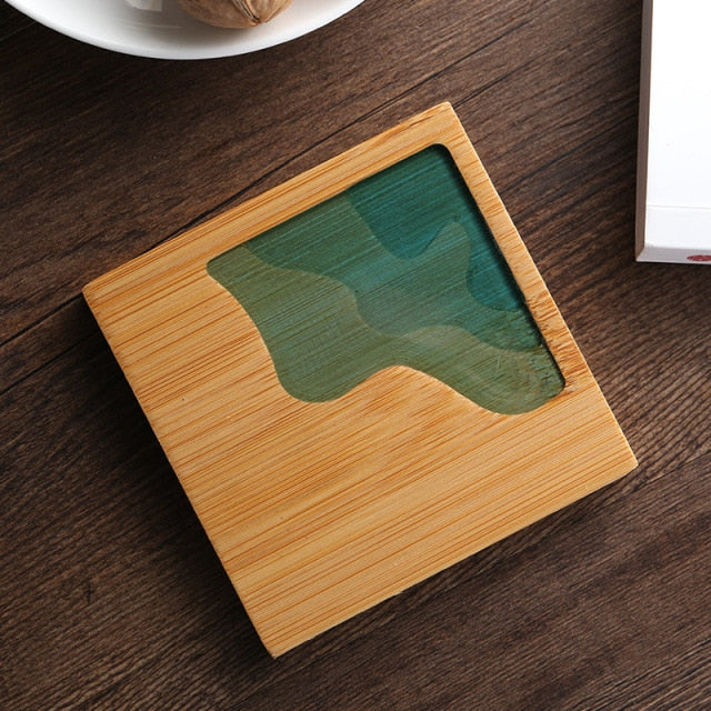 Lisslune | Water Art Insulated Bamboo Coasters