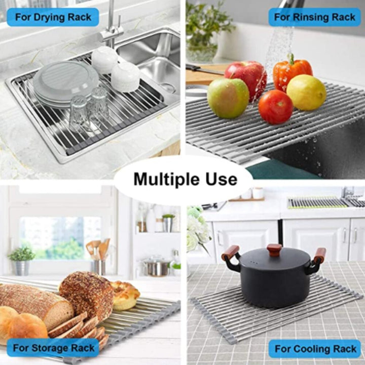 Lisslune | Foldable Over Sink  Dish Drying Rack