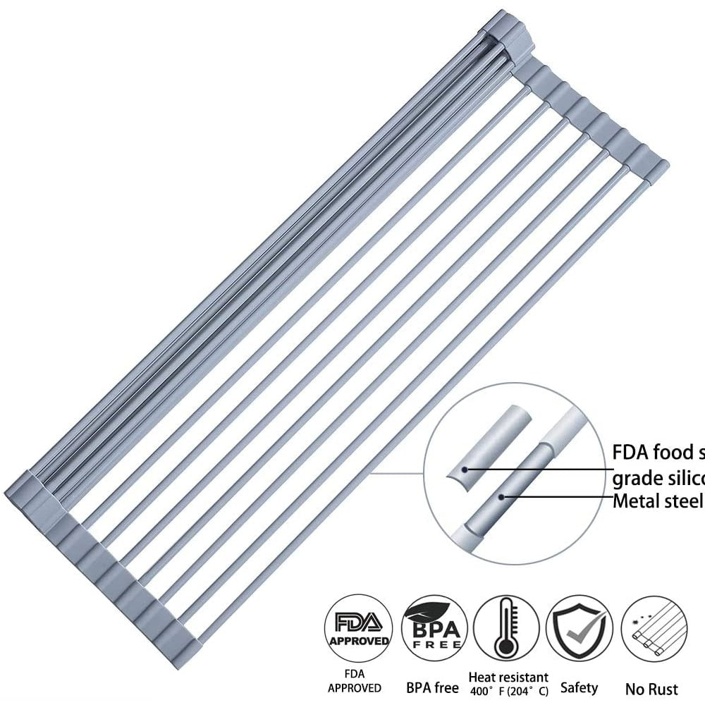 Lisslune | Foldable Over Sink  Dish Drying Rack