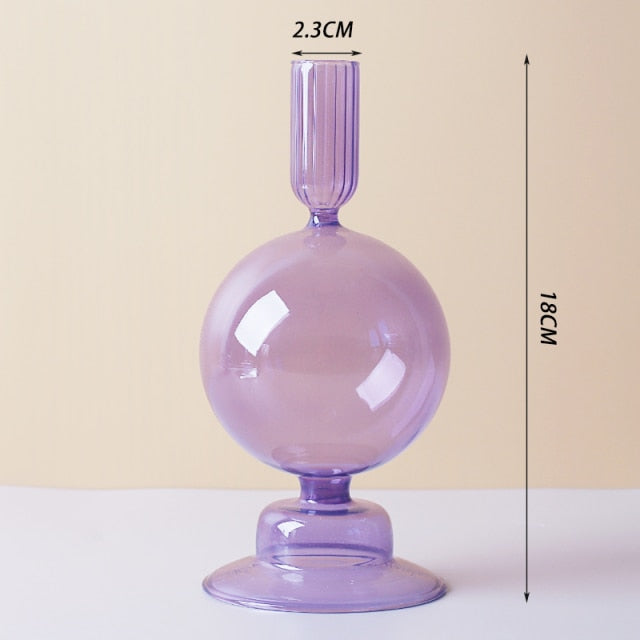 Lisslune | Nordic Stylish Bubble Glass Candle Holder