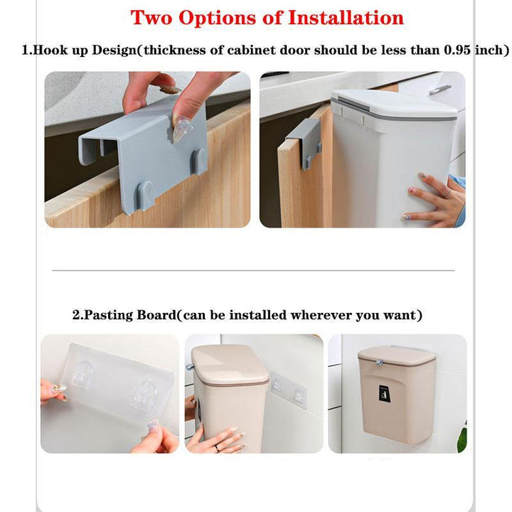 Lisslune | Wall-Mounted Smart Lid Trash Can