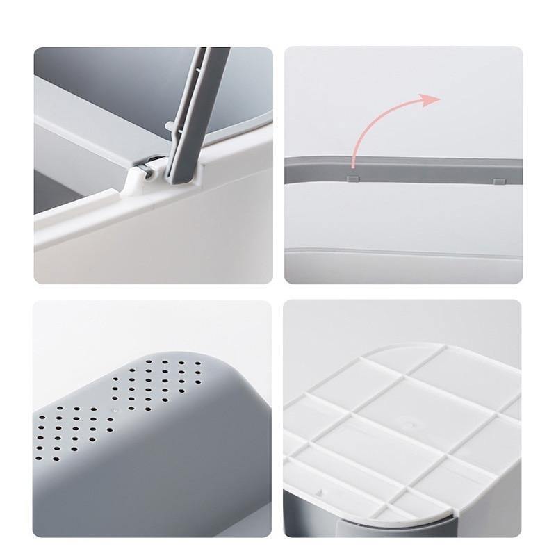 Lisslune | Wet-Dry Double Separator Kitchen Trash Bin