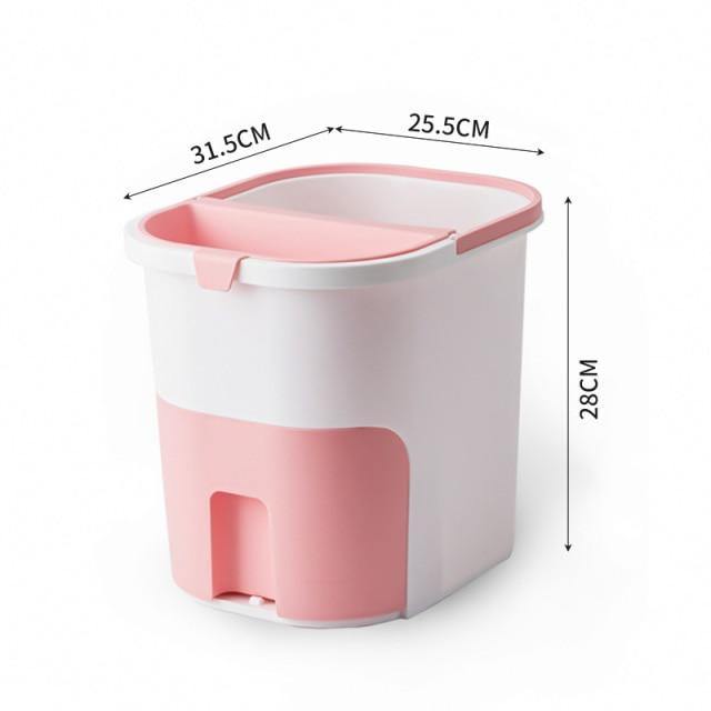 Lisslune | Wet-Dry Double Separator Kitchen Trash Bin