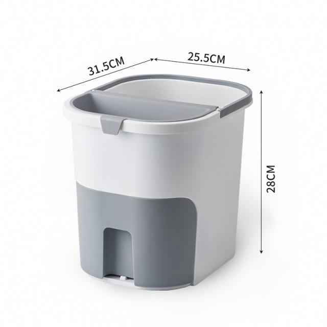 Lisslune | Wet-Dry Double Separator Kitchen Trash Bin