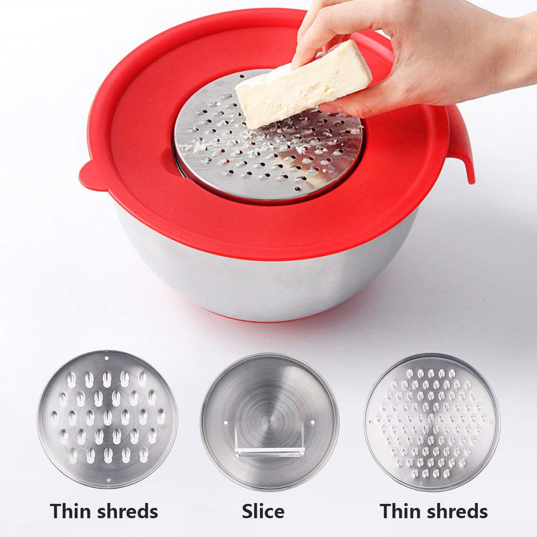 Lisslune | Non-Slip Multifunctional Grater Mixing Bowls
