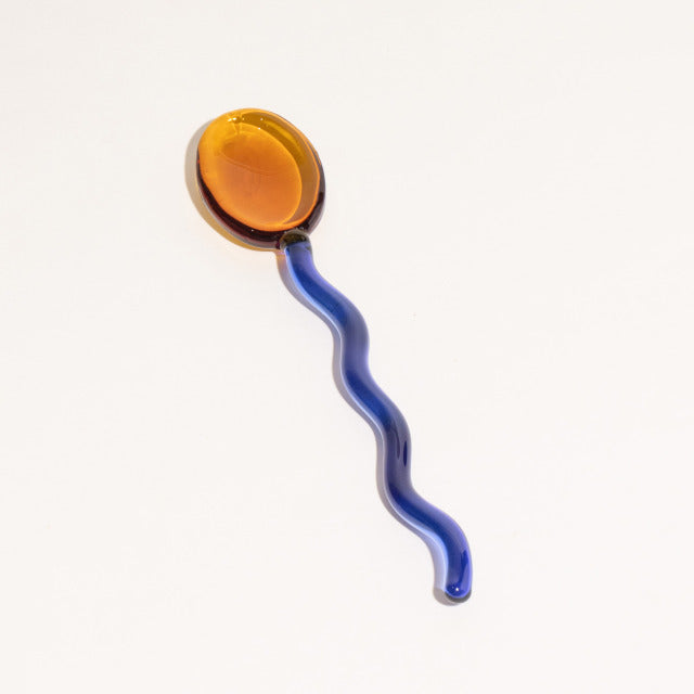 Lisslune | Fun Wavy Glass Dessert Spoons