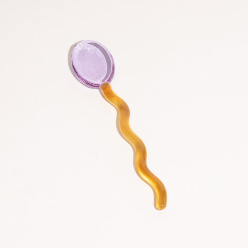 Lisslune | Fun Wavy Glass Dessert Spoons