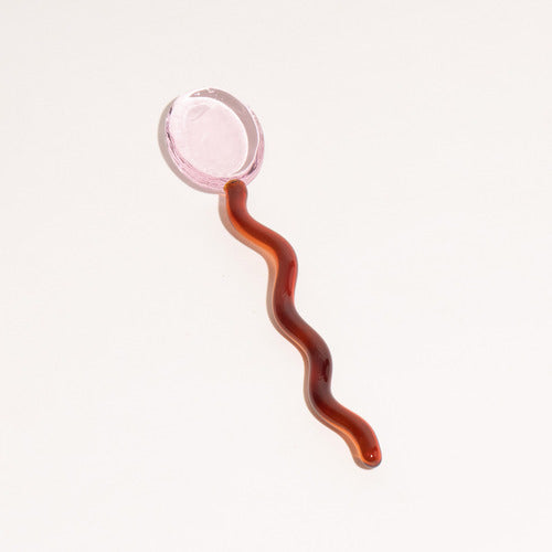 Lisslune | Fun Wavy Glass Dessert Spoons