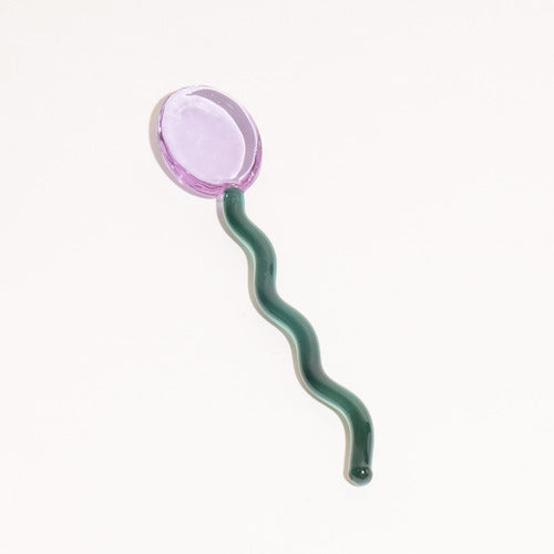 Lisslune | Fun Wavy Glass Dessert Spoons