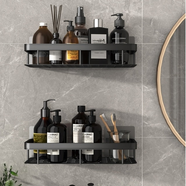 Lisslune | Metal Suction Cup Bathroom Shelves