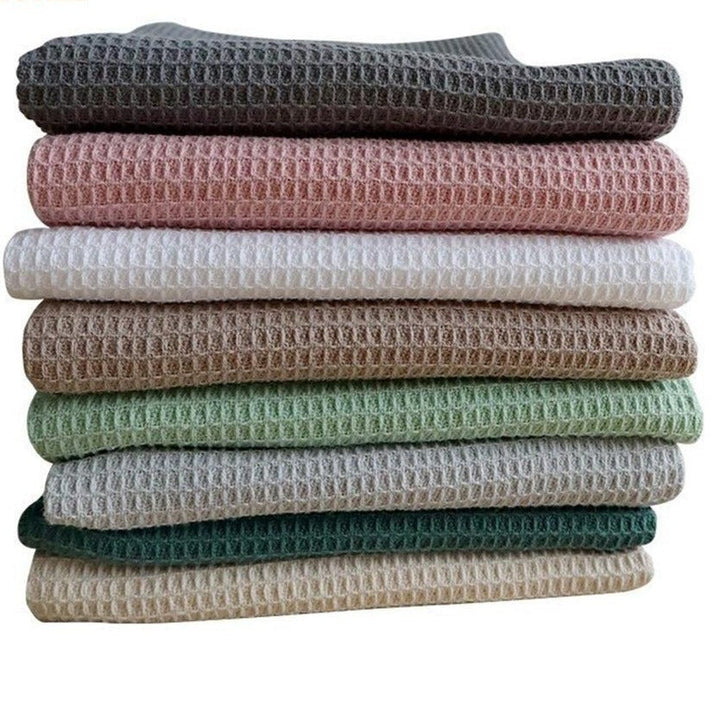 Lisslune | Waffle Fabric Cotton Kitchen Towel Set (Set of 2)