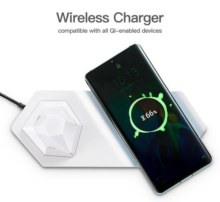 Lisslune | 2in1 Diamond LED Night Light Wireless Charger