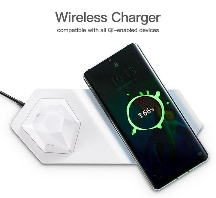 Lisslune | 2in1 Diamond LED Night Light Wireless Charger