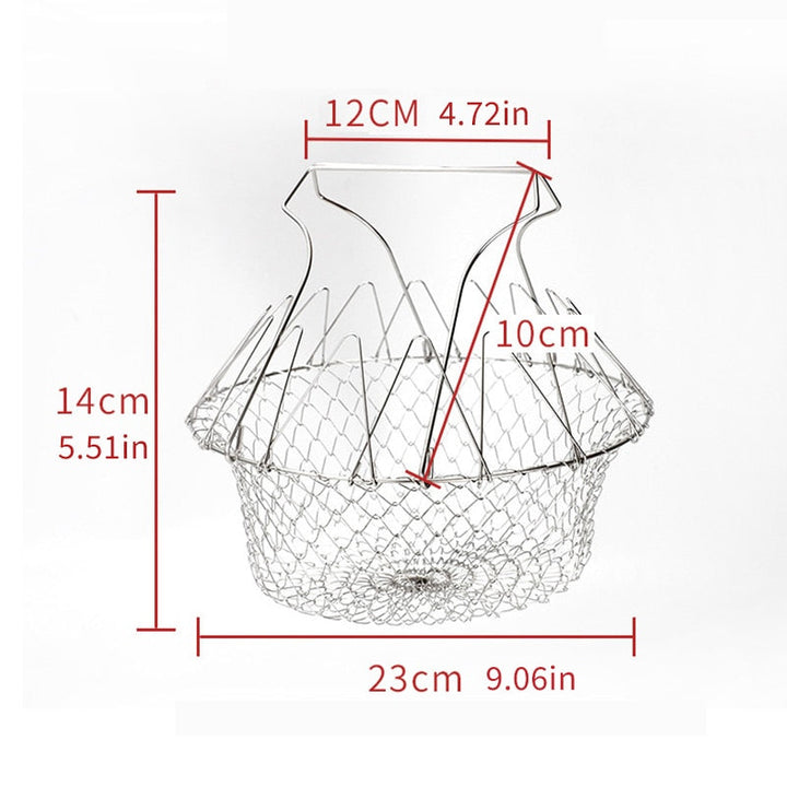 Lisslune | Multifunctional Foldable Steam Fry Cooking Mesh Strainer